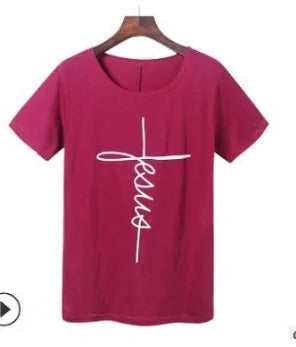 Unisex Vertical Cross Religious T-shirt