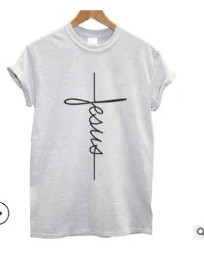 Unisex Vertical Cross Religious T-shirt