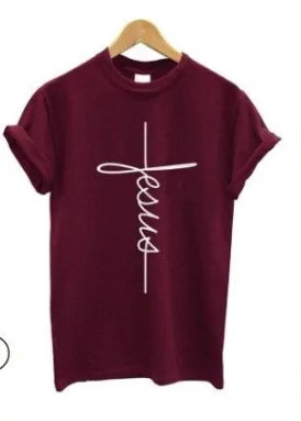 Unisex Vertical Cross Religious T-shirt