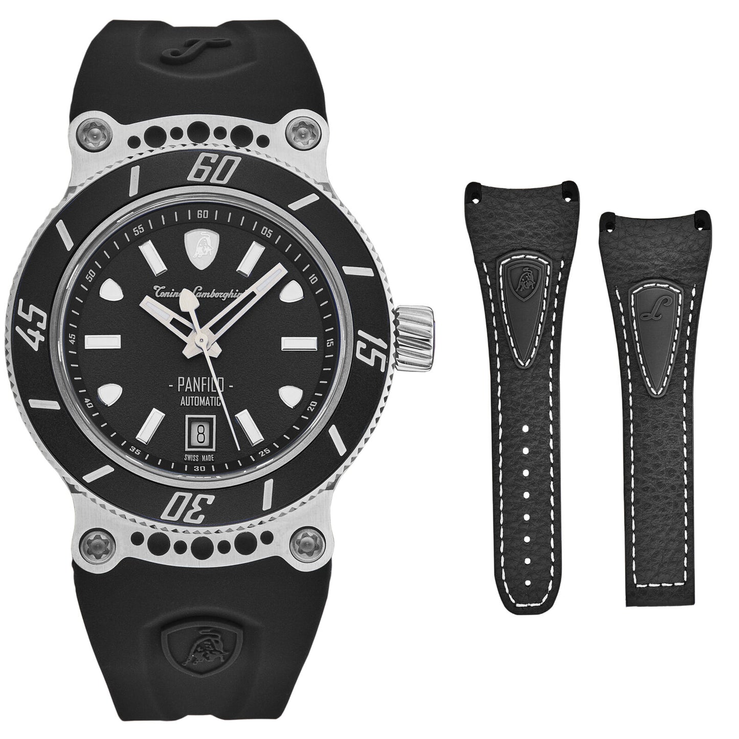 Tonino Lamborghini Men'S 'PANFILO' Black Dial Automatic Watch TLF-T03-1