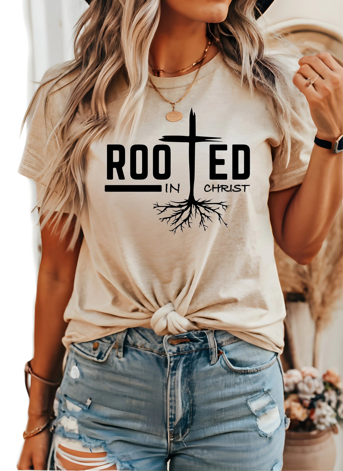 Rooted in Christ , Christian Shirt, Bible Shirt, Religious Shirt