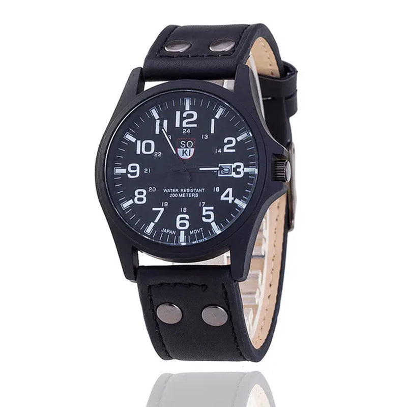 Casual Leather Strap Number Dial Quartz Wristwatch Fashion Men Watches for Man Simple Sport Style Male Clock Relogio Masculino