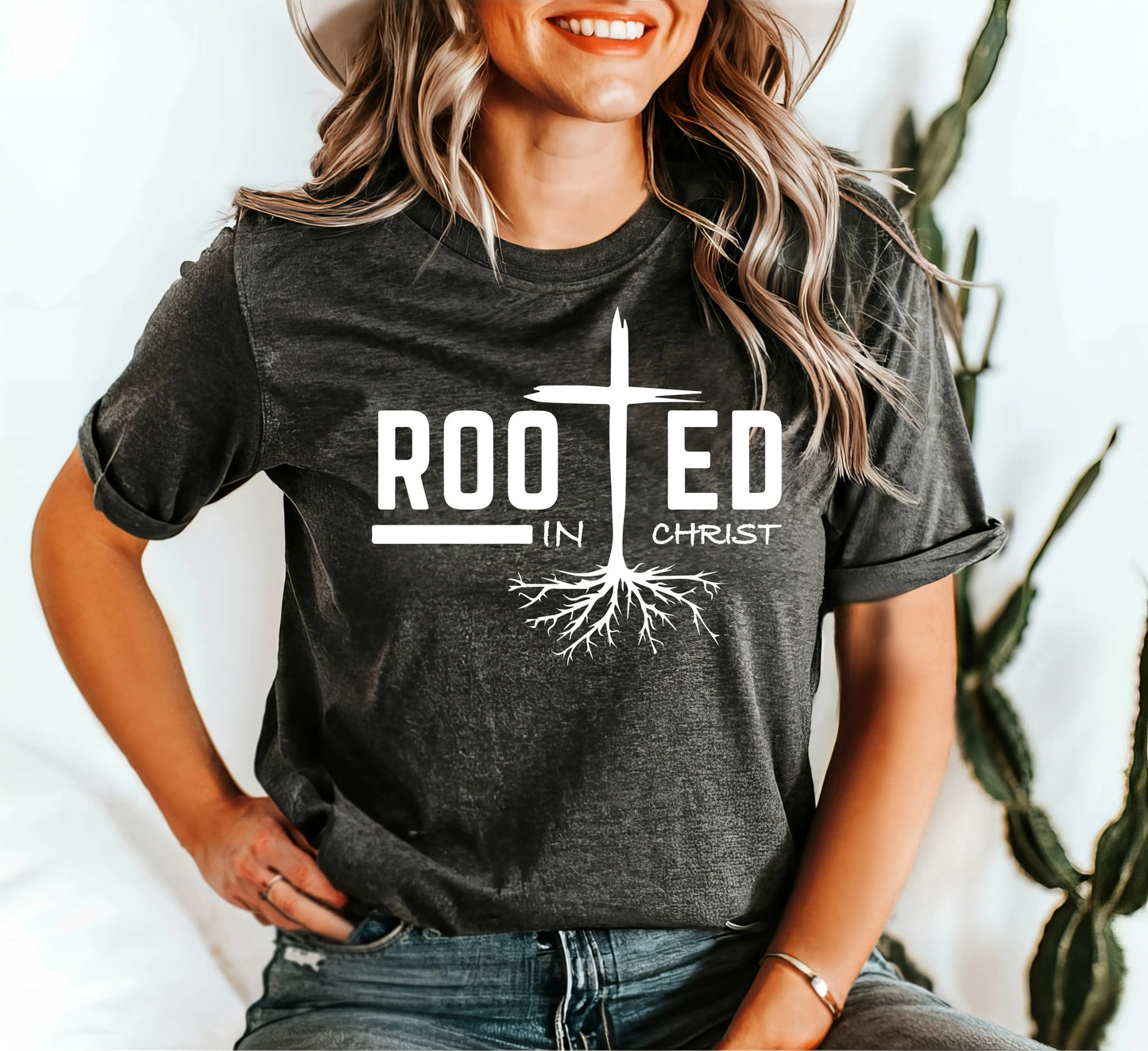 Rooted in Christ , Christian Shirt, Bible Shirt, Religious Shirt