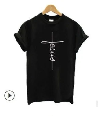 Unisex Vertical Cross Religious  T-shirt