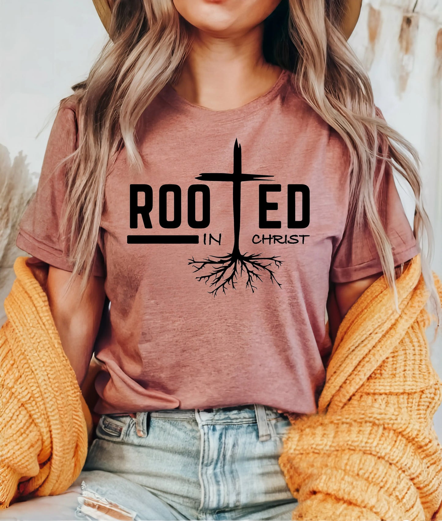 Rooted in Christ , Christian Shirt, Bible Shirt, Religious Shirt